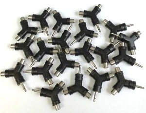 20 Pack Belkin Audio Video 3.5mm Mono Plug To 2 RCA Jacks Splitter Connectors - Picture 1 of 1