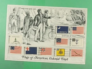 DR WHO 1968 FDC COLONIAL FLAG FLEETWOOD MAXIMUM CARD COMBO Lm20118 - Picture 1 of 2