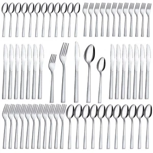 Silverware Set, 60-piece Silverware Set for 12, Stainless Steel Flatware Set,... - Picture 1 of 7