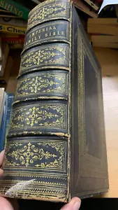 1860 "THE IMPERIAL FAMILY BIBLE" HOLY BIBLE HUGE HEAVY 8.6kg LEATHER BOOK (EV9) - Picture 1 of 24