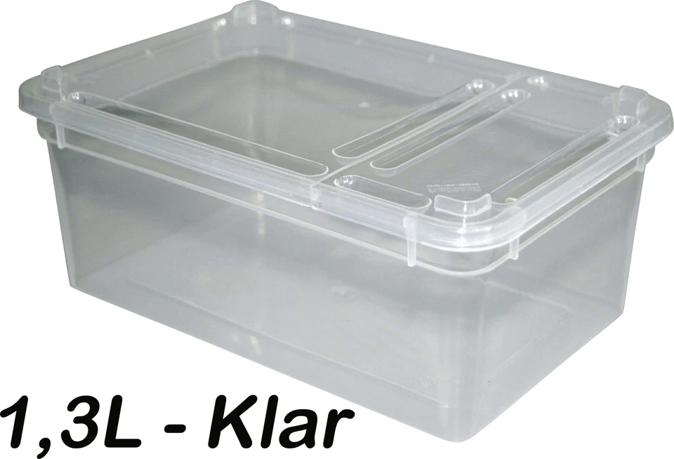 TROPIC SHOP BraPlast Boxen - Abmessung: 1,3L transparent 185x125x75 mm