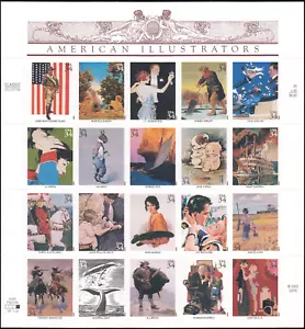 US Stamp #3502 - 2001 34¢ American Illustrators, V/VF MNH OG - Picture 1 of 2