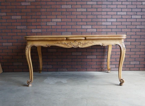 Antique French Dining Table ~Extension Dining Table ~ Provincial Draw Leaf Table Cover