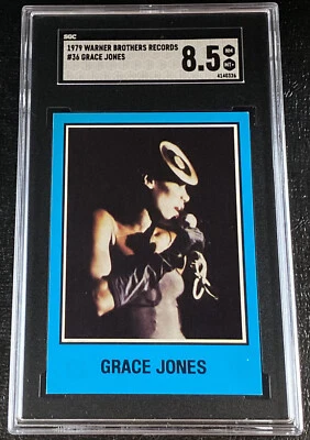 Grace Jones SGC 8.5 1979 Warner Brothers Records Promo #36 Rock Card Boomerang - Image 1 of 2