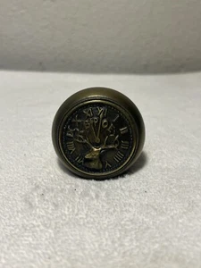 Antico BPOE Alci Loggia Ottone Massello Pomello Porta Tira Armadio 2 1/4" - Foto 1 di 10