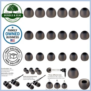 Puntas de auriculares de silicona de repuesto 9 pares de auriculares con aislamiento de ruido S/M/L - Imagen 1 de 9