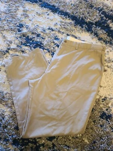 Haggar Flat Front Khakis Chinos Dress Pants Mens Sz 42X32 Casual Career Straight - Picture 1 of 5