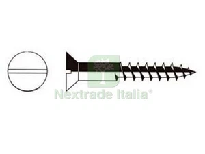 100PZ VITI PER LEGNO TESTA SVASATA PIANA Ø MM.5X80 FERRO LUCIDO: - Foto 1 di 3