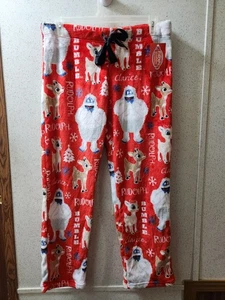 Pantalones para dormir pijama Bumble para mujer L 14-16 Super Minky suave Rudolph la nariz roja - Imagen 1 de 9