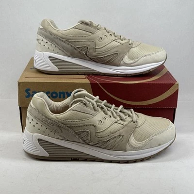 Кроссовки мужские Saucony Grid 8000 Trainers песочные бежевые белые размер 8,5 - S70318-1 - Изображение 1 из 4