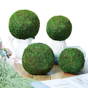 4 Pezzi Grandi Palline di Muschio Verde Palline di Muschio Artificiale Vaso a Molla Riempitivo Ciotola H... - Foto 1 di 7