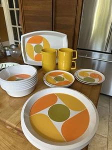 Vintage Melamina Melamine Style Per Alimenti Picnic set Made in Italy 1970s. - Picture 1 of 8