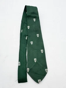 VINTAGE GREEN TIE S.D.M. CREST EMBROIDERED NECKTIE MINING COLLECTIBLE - Picture 1 of 8