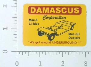 Vintage Damascus Corporation Abingdon Virginia Kohlebergbau Aufkleber Abziehbild - Bild 1 von 1