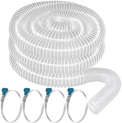 Heavy duty pvc dust collection hose 2 5 x 20 woodworking shop vacuum - Image 1 of 4