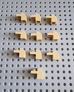 LEGO piedra de arco techo piedra de techo 10 piezas beige bronceado pendiente curvada 6091 A086 - Imagen 1 de 1
