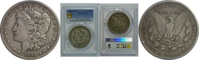 1892-CC Morgan Dollar   PCGS F-15 - Image 1 of 3