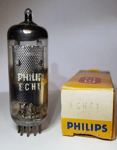 1 x Philips ECH81 6AJ8 Mesh Plate Halo Getter Tube Heerlen Netherlands Δ5F4 - Picture 1 of 11
