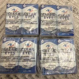 (Lot Of 8) Clear Eyes Contact Lens Relief Lubricant Eye Drops 0.5 oz Exp:07/2025 - Picture 1 of 7