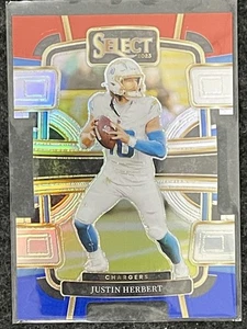 2023 Panini Select #52 Justin Herbert Red and Blue Prizms Die Cuts Chargers - Bild 1 von 2