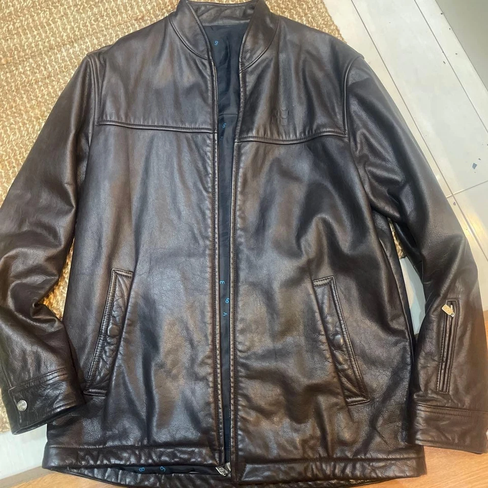 SOPHNET. Leather Jacket L Dark Brown Italia 100% Cowhide Warm Used - Image 1 of 4