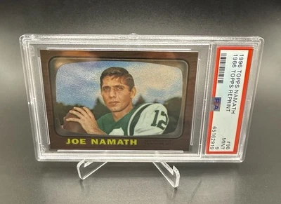 Joe Namath 1996 Topps Football # 96 - Reprint of 1966 Topps - New York Jets - Image 1 of 3