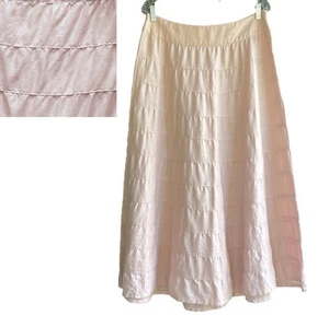 Vintage Old Navy Leinen Maxi Rock hellrosa Stufen Gr. 10 Boho elegant Cowgirl - Bild 1 von 18