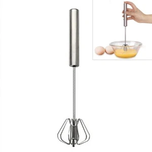 Kitchen Semi Automatic Egg Beater Stainless Steel Milk Frother Cake Cream Mixer - Picture 1 of 16