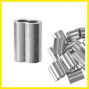 3/16 Zoll 20 Stück Aluminium Crimpschlaufe Hülse für Drahtseil, Kabel Aderendhülse - Bild 1 von 6