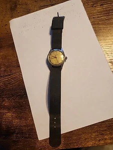 Vintage Elgin Shock-Master Selfwinding Crosshair Dial Wrist Watch Runs - Picture 1 of 5