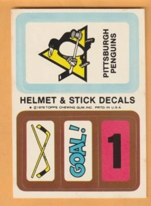 Pegatinas del equipo Topps 1978-79 #13 Pittsburgh Penguins - Imagen 1 de 2