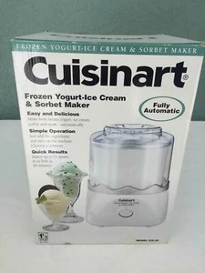 Cuisinart Frozen Yogurt Ice Cream Sorbet Maker ICE-20 Automatic 1 1/2 Quart NIOB - Picture 1 of 6