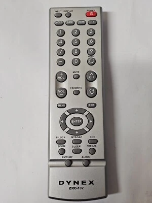 GENUINE DYNEX ZRC-102 LCD TV REMOTE CONTROL DX-LCD19-09 DX-LCD26-09 - Image 1 of 4
