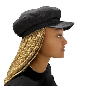 Denim Baker Boy Hat Country Stylish Newsboy Cap Charcoal Unisex One Size CRAGGI - Picture 1 of 5