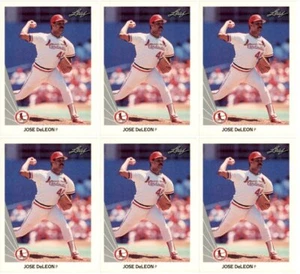 (6) 1990 Leaf #485 Jose DeLeon St. Louis Cardinals Card Lot - Picture 1 of 2
