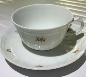 Richard Ginori Set 6 Porcelain Coffee Cups Saucers Antico Doccia FLOWERS Special - Picture 1 of 5