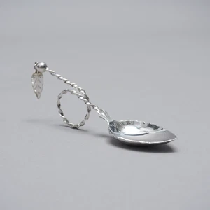 Try Sugar Spoon Silver 830s Danish J Leaf Shape with Pendant 1.30MIN - Picture 1 of 5
