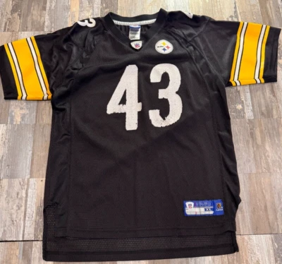 Camiseta Pittsburgh Steelers Troy Polamalu Reebok Juvenil Talla XL Foto 1 de 4
