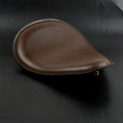 Motorcycle Brown Solo Driver Leather Seat Fit For Harley Yamaha Chopper Bobber - Image 1 of 4