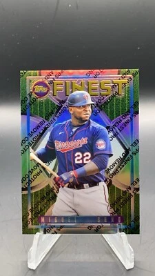 2022 Topps Finest Flashbacks Miguel Sano Peel Refractor Protector 08 / 10 # 134 - Image 1 of 2