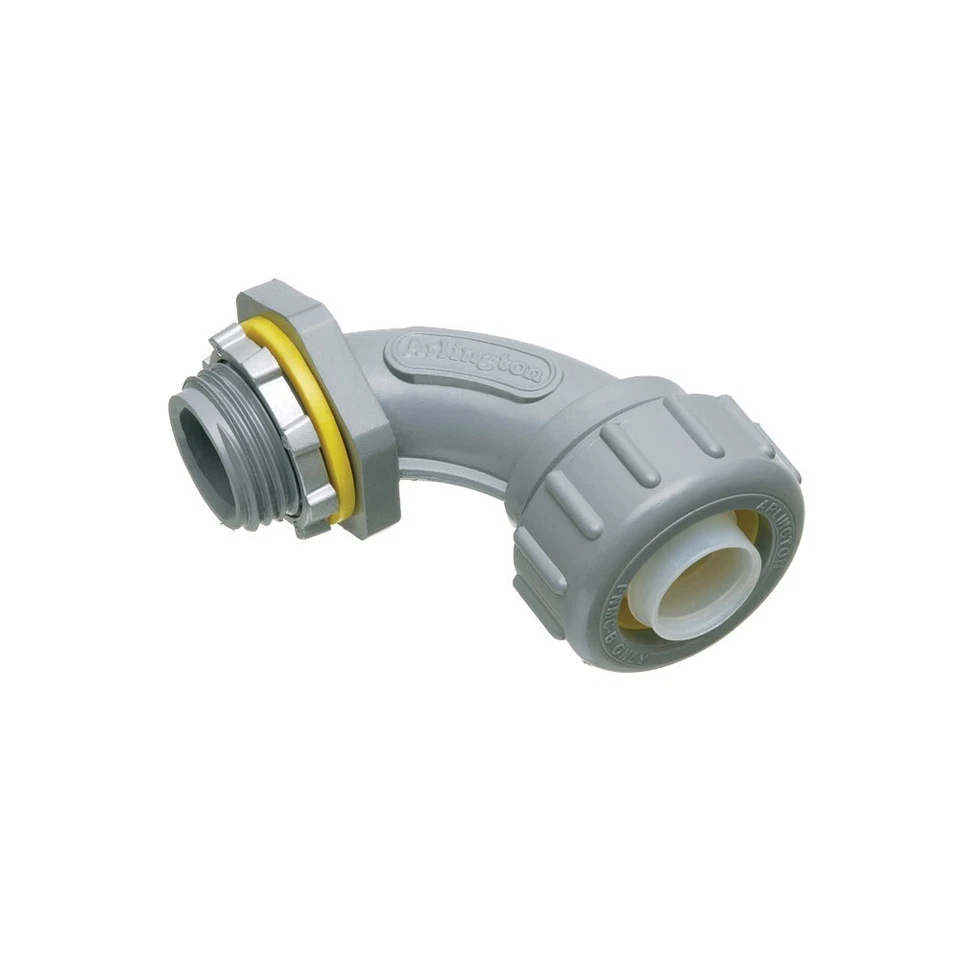 Arlington NMLT9038 3/8'' Non-Metallic 90-Degree Connector Gray