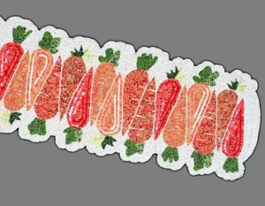 Easter Beads Table Runner Carrots Design Table Topper Easter Tableware 13X36Inch - Picture 1 of 11