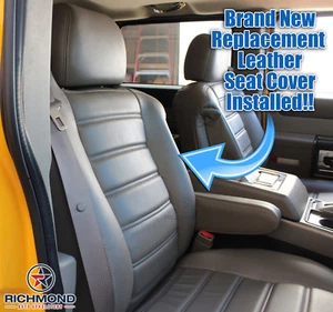 Hummer H2 2005 SUV SUT - lateral trasero trasero cuero cubierta de asiento gris - Imagen 1 de 12