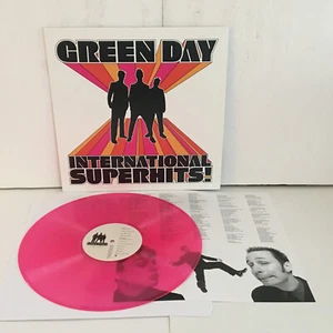 GREEN DAY international superhits MAGENTA COLORED VINYL Lp Record with lyrics - Picture 1 of 2