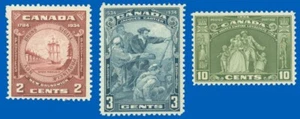 FRANCOBOLLI CANADA (3), SCOTT #208-#210 Set, Mint-VF-NH, SCV $64,00! (SK) - Foto 1 di 1
