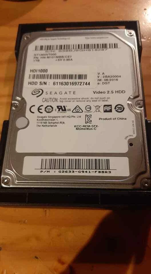 Disco duro Sky Q 2,5 1 TB para Humax Sky+ Pro Q ESD-160c/s marco trasero