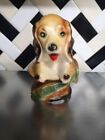 Vintage Rare 1L.5" Large 1940S Chalkware Fairground Prize  Dog Home Sweet Home