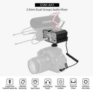 CoMica CVM-AX1 Audio Mixer Universal Dual Channel 3.5mm Port Mixer T5F5 - Picture 1 of 10