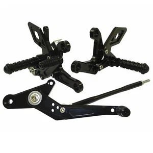 Nero kit pedane arretrate regolabili rearset per HONDA CBR500R CB 500 F/FA/X/XA - Picture 1 of 6