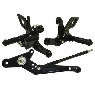 Nero kit pedane arretrate regolabili rearset per HONDA CBR500R CB 500 F/FA/X/XA - Immagine 1 di 4